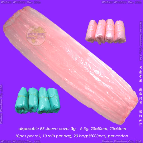Waterproof Protective Medical/Surgical/CPE/SMS/PP/Nonwoven/Plastic Disposable PE Sleeve Cover for Household Cleaning/Clean-Room/Food Processing/Industry/Service