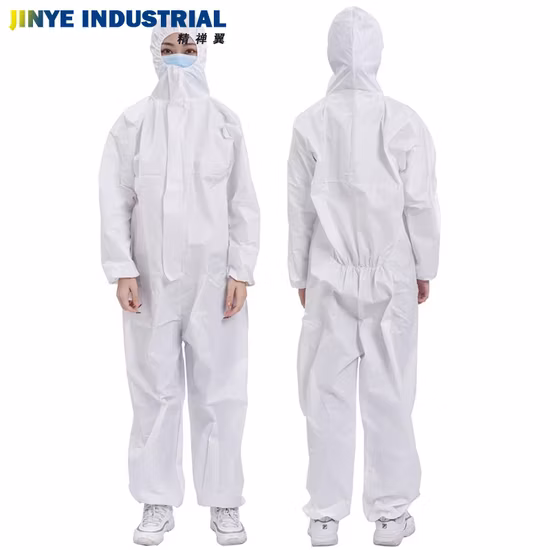 Disposable Non Woven PP PE SMS Microporous Coverall Industrial Supplies Suit Isolation Safety Work Protective Coverall