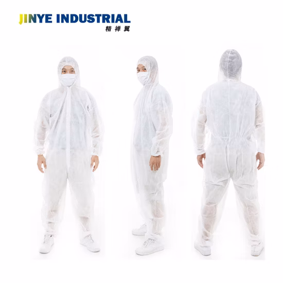 Disposable Non Woven PP PE SMS Microporous Coverall Industrial Supplies Suit Isolation Safety Work Protective Coverall