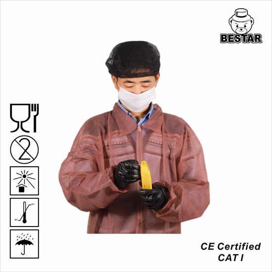 Cina Bouse monouso in tessuto non tessuto Spp per cappotto da laboratorio per visitatori in PP